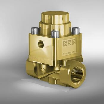 GSR - tlakově řízený ventil 63 - mosaz - kolmý